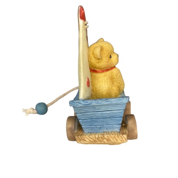 1999 Cherished Teddies Antique Sail Boat With Mini Bear Figurine NEW #537241 - Picture 5 of 10